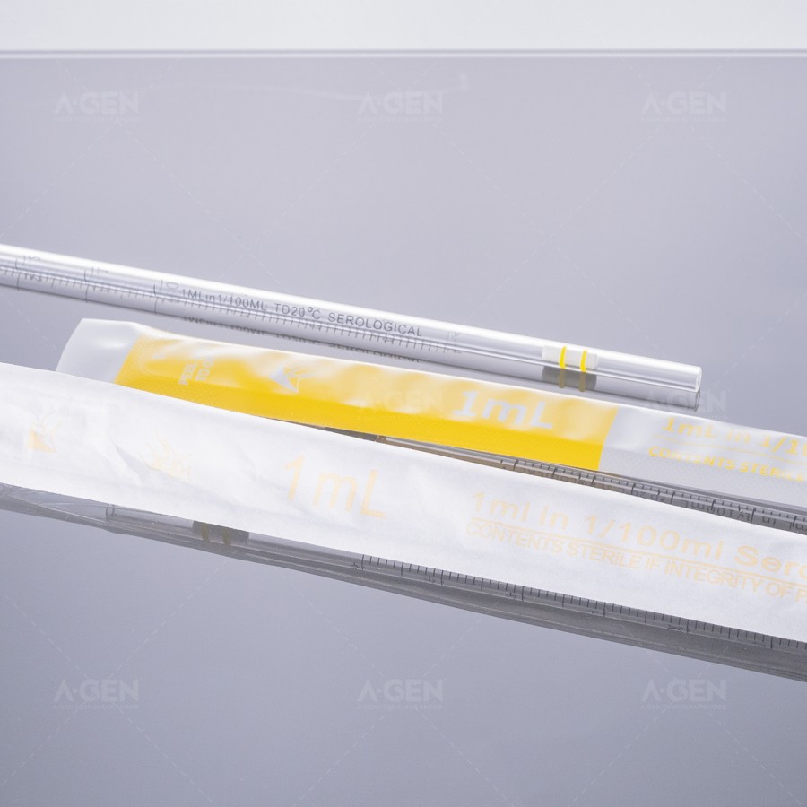 1ml（黄）一次性血清移液管、灭菌、 纸塑独立包装 拉伸款