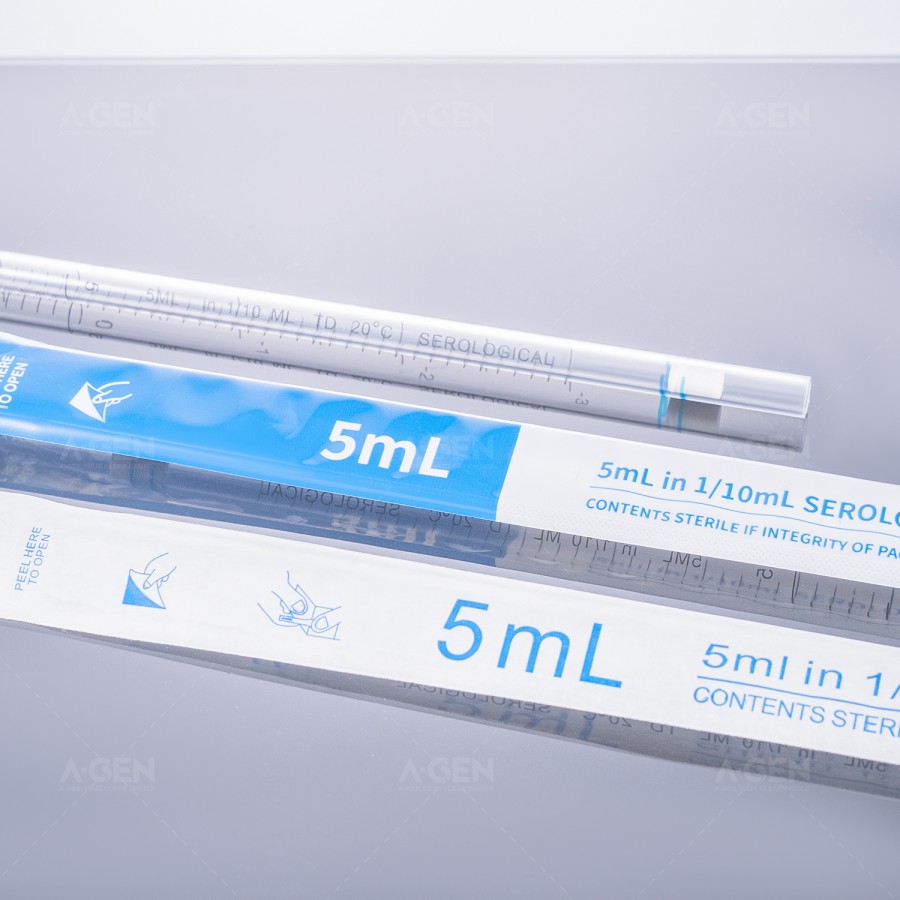 5ml（蓝）一次性血清移液管、灭菌 、纸塑独立包装 拉伸款