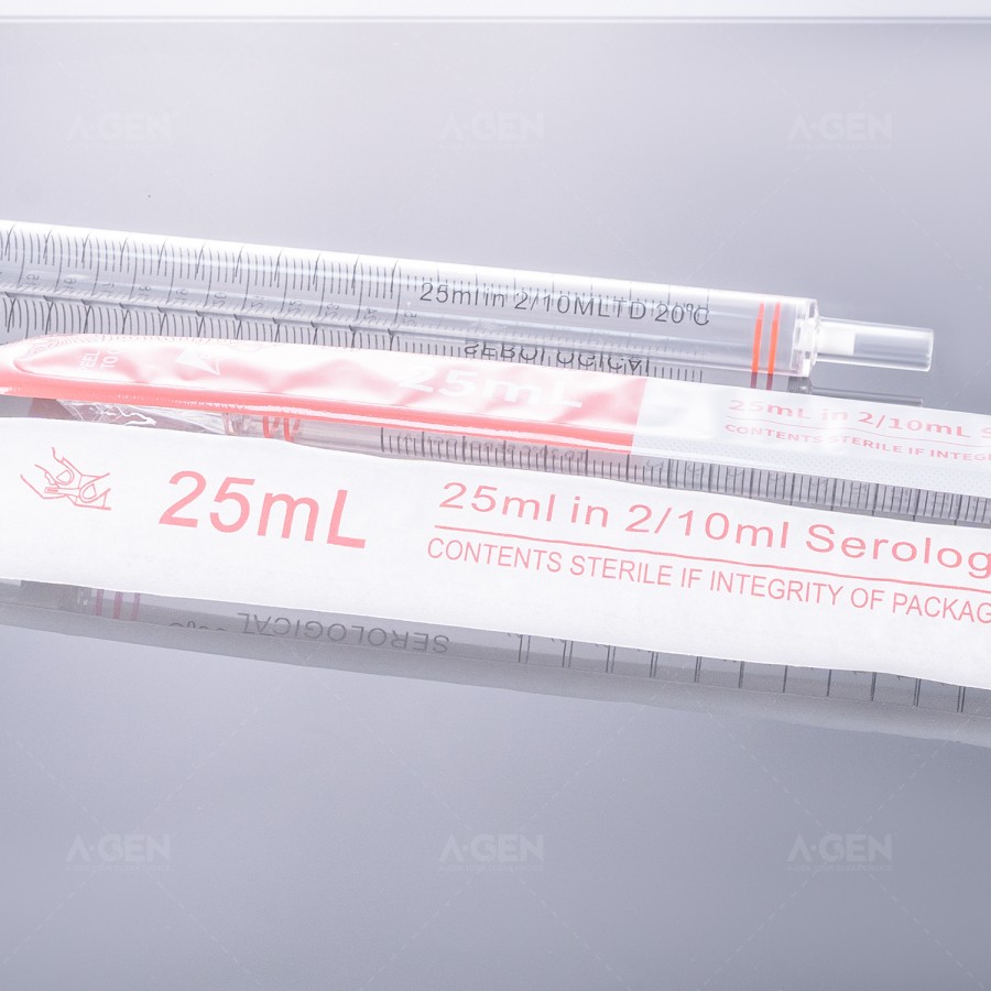 25ml（红）一次性血清移液管、灭菌、 纸塑独立包装加长款